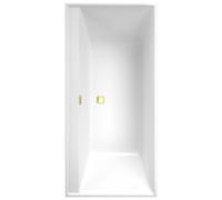 Villeroy & Boch Collaro Duo Baignoires rectangulaires, à encastrer, vidage et trop-plein doré, 1900x900x470mm, UBA199COR2JV-01, UBA199COR2JV-01, Colorazione: bianco alpino