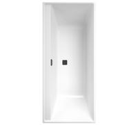 Villeroy & Boch Collaro Duo Baignoires rectangulaires, à encastrer, vidage et trop-plein Matt Black, 1700x750x470mm, UBA170COR2NV-01, UBA170COR2NV-01, Colorazione: bianco alpino