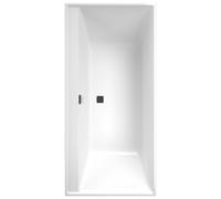Villeroy & Boch Collaro Duo Baignoires rectangulaires, à encastrer, vidage et trop-plein Matt Black, 1900x900x470mm, UBA199COR2NV-01, UBA199COR2NV-01, Colorazione: bianco alpino
