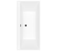 Villeroy & Boch Collaro Duo Baignoires rectangulaires, à encastrer, vidage et trop-plein Matt Black, 1900x900x470mm, UBA199COR2NV-RW, UBA199COR2NV-RW, Colorazione: Bianco di pietra