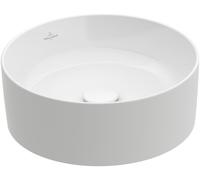 Lavabo da appoggio Villeroy & Boch Collaro, 400 x 400 mm, senza foro per rubinetto, senza sfioratore, non interrato, 4A1840, colorazione: Bianco Ceramicaplus