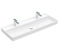 Villeroy & Boch Collaro lavabo da mobile, 1200 x 470 mm, 2 fori per rubinetto, senza troppopieno, senza terra, 4A33C1, colorazione: Bianco Ceramicaplus