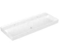 Villeroy & Boch Collaro lavabo armoire, 2 trous pour robinet, sans trop-plein, 1200x470mm, 4A33C1RW, 4A33C1RW, Colorazione: Bianco pietra ceramicaPiù