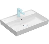 Villeroy & Boch Collaro lavabo, avec trop-plein, non rectifié, 650x470mm, 4A3365RW, 4A3365RW, Colorazione: Bianco pietra ceramicaPiù