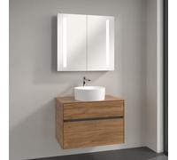 Villeroy & Boch Collaro lavabo con mobile Embrace, con armadietto a specchio My View 14, 4A1840R1+A95500RH+A4218000, My View 14 Collaro; Embrace; My View 14 [Mobili da Bagno > Set Mobili da Bagno]