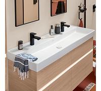 Villeroy & Boch Collaro lavabo da mobile, 1200 x 470 mm, 2 fori per rubinetto, senza troppopieno, senza terra, 4A33C1, colorazione: Bianco Ceramicaplus