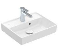 Villeroy & Boch Collaro lave-mains, 1 trou pour robinet, avec trop-plein, non rectifié, 450x370mm, 433445R1, 433445R1, Colorazione: Bianco CeramicaPlus