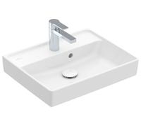 Villeroy & Boch Collaro lave-mains, 1 trou pour robinet, avec trop-plein, non rectifié, 500x400mm, 433450R1, 433450R1, Colorazione: Bianco CeramicaPlus
