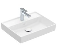 Villeroy & Boch Collaro lave-mains, 1 trou pour robinet, sans trop-plein, non rectifié, 500x400mm, 433451RW, 433451RW, Colorazione: Bianco pietra ceramicaPiù