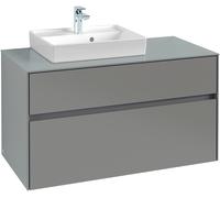 Villeroy & Boch Collaro meuble à lavabo 1000x548x500 mm, 2 tiroirs, pour lavabo à gauche, C01400VH, C01400VH, Colorazione: Fronte/cassa: Rovere dellArizona, maniglia: Antracite opaco