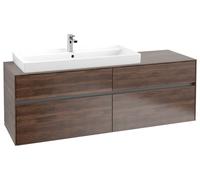 Villeroy & Boch Collaro Meuble sous-lavabo 1600x548x500 mm, 4 éléments, pour lavabo à gauche, C02900VH, C02900VH, Colorazione: Fronte/cassa: Rovere dellArizona, maniglia: Antracite opaco