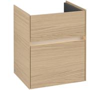 Villeroy & Boch Collaro Meuble sous-lavabo, 2 tiroirs, lavabo au centre, avec éclairage, 460x546x374mm, C006B0VJ, C006B0VJ, Colorazione: Carcassa/anteriore: quercia nordica, maniglia: Grigio cashmere