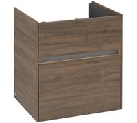 Villeroy & Boch Collaro Meuble sous-lavabo, 2 tiroirs, lavabo au centre, avec éclairage, 510x546x414mm, C007B0VH, C007B0VH, Colorazione: Fronte/cassa: Rovere dellArizona, maniglia: Grafite