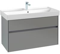 Villeroy & Boch Collaro meuble sous-lavabo avec éclairage, 954x546x444 mm, 2 tiroirs, C011L0, C011B0VH, C011B0VH, Colorazione: Fronte/cassa: Rovere dellArizona, maniglia: Antracite opaco