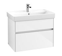 Villeroy & Boch Collaro meuble sous-lavabo 754x546x444 mm, 2 tiroirs, C01000DH, C01000DH, Colorazione: Fronte/cassa: Bianco lucido, maniglia: Bianco opaco