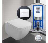 Villeroy & Boch Collaro SET completo WC sospeso con elemento incasso neeos,, 4626HSRW+16601WH#SET, Collaro stone white [WC > WC con Elementi Incasso]