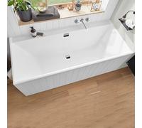 Villeroy & Boch Collaro Duo vasca rettangolare, incasso, acrilico, 1600 x 750 mm, scarico e troppopieno: cromo, UBA160COR2DV