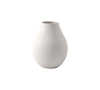 Villeroy & Boch Collier Blanc Vaso Perle Alto, Porcellana Premium, Bianca, 16x16x20 cm