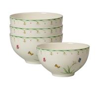 Villeroy Boch Colourful Spring Bol - Set di 4 Ciotole Ceramica da 470 ml, con decorazione a farfalla e fiori, in porcellana di alta qualità, multicolore