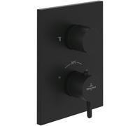 Villeroy & Boch Conum rubinetto per vasca e doccia da incasso con termostato nero TVS127002000K5