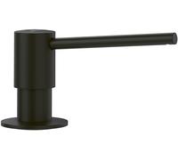 Villeroy & Boch Dispenser di sapone da cucina, erogatore di sapone da incasso, in acciaio inox, capacità 250 ml, rotondo, nero opaco