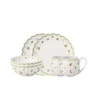Villeroy & Boch - Easter Delight set da colazione per 2 persone, 6 pezzi, porcellana Premium, motivi nostalgici, dettagli dorati, decorazioni pasquali, set da tavola armonioso