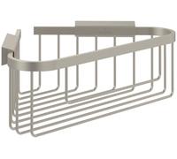 Villeroy & Boch Elements - Canestro doccia angolare angolare per montaggio a parete, mensola angolare per doccia in zinco, accessori doccia, 260 x 206 x 82 mm, nichel spazzolato opaco