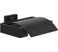 Villeroy & Boch Elements Striking porta rotolo, TVA152013000K5, Elements Striking nero opaco [Accessori Bagno > Porta Rotolo]
