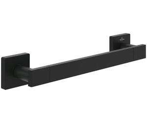 Villeroy & Boch Elements - Maniglia Striking, maniglia per il fissaggio a parete, maniglia per doccia e vasca da bagno, 360 x 72 x 60 mm, nero opaco