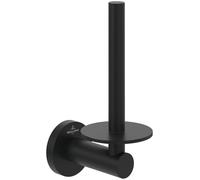 Villeroy & Boch Elements - Porta carta igienica Tender Reserve, porta rotolo di carta igienica da parete, porta carta igienica in zinco, rotondo, nero opaco