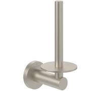 Villeroy & Boch Elements - Porta carta igienica Tender Reserve, porta rotolo di carta igienica per montaggio a parete, porta carta igienica in zinco, rotondo, in nichel spazzolato opaco