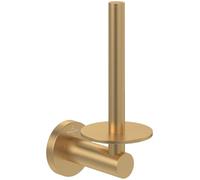 Villeroy & Boch Elements - Porta carta igienica Tender Reserve, porta rotolo di carta igienica per montaggio a parete, porta carta igienica in zinco, rotondo, oro spazzolato