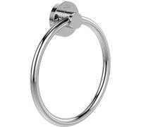 Villeroy & Boch Elements - Portasciugamani Tender, portasciugamani per bagno per montaggio a parete, anello portasciugamani in zinco, portasciugamani rotondo, 164 x 32 x 185 mm, cromato