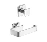 Villeroy & Boch Elements Striking set accessori (2 in 1), quadrato - Cromo