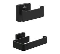Villeroy & Boch Elements Striking set accessori (2 in 1), quadrato - Nero