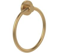 Villeroy & Boch Elements Tender portasciugamani, rotondo - Oro Spazzolato | Per il montaggio a parete, portasciugamani ad anello in zinco, 164 x 32 x 185 mm