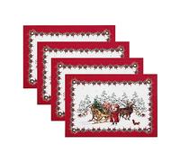 Villeroy & Boch Elrene Home Fashions Toy's Fantasy Holiday Engineered - Set di 4 tovagliette all'americana, 33 x 48 cm, multicolore