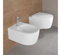 Villeroy & Boch Embrace coppia sanitari - bidet e WC sospeso con DirectFlush L: 53 La: 37 cm, 5C24R0R1+8M57S101+54120001, Embrace bianco [WC > Set WC / Bidet]