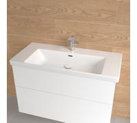 Villeroy & Boch Embrace lavabo sospeso, con 1 foro rubinetteria, con troppopieno La: 100 P: 47 cm, 4A89A5RW, Embrace stone white [Lavabi > Lavabi Integrati]