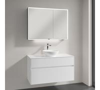 Villeroy & Boch Embrace mobile con lavabo Loop & Friends, con armadietto a specchio My View Now, 4A450101+A95600DH+A4551000, My View Now Embrace; Loop & Friends; My View Now [Mobili da Bagno > Set Mob