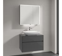 Villeroy & Boch Embrace mobile con lavabo Loop & Friends, con armadietto a specchio My View Now, 4A500001+A95500FP+A4558000, My View Now Embrace; Loop & Friends; My View Now [Mobili da Bagno > Set Mob