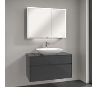 Villeroy & Boch Embrace mobile con lavabo Loop & Friends, con armadietto a specchio My View Now, 4A5001R1+A95600FP+A4551000, My View Now Embrace; Loop & Friends; My View Now [Mobili da Bagno > Set Mob