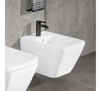 Villeroy e Boch Bidet Finion 446500 375x560mm, con troppopieno, 1 foro per rubinetto, colorazione: Bianco pietra, ceramica più
