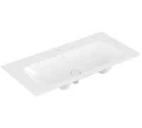 Villeroy & Boch Finion lavabo armoire, sans trop-plein, 1 trou pour robinet, 1000x500mm, 4164A2RW, 4164A2RW, Colorazione: Bianco pietra ceramicaPiù