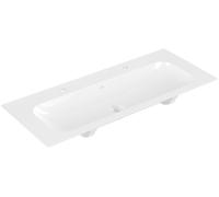 Villeroy & Boch Finion lavabo per armadio, senza troppopieno, 2 fori per rubi...