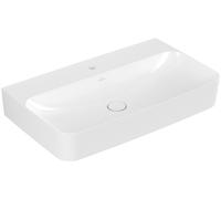 Villeroy & Boch Finion lavabo, trop-plein caché, 1 trou pour robinet, dessous poncé, 800x470mm, 41688CR1, 41688CR1, Colorazione: Bianco CeramicaPlus