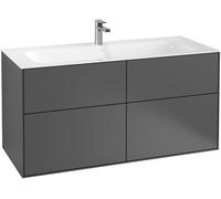 UnitÃ di vanitÃ Villeroy & Boch Finion F05000, 1196 x 591 x 591 x 498 mm, Colorazione: Laccato Bianco Lucido - F05000GF