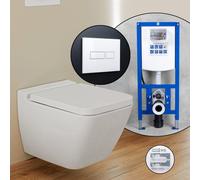 Villeroy & Boch Finion set completo WC sospeso con elemento incasso neeos,, 4664R0RW+16601WH#SET, Finion stone white [WC > WC con Elementi Incasso]