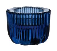 Villeroy & Boch - Fleur Bleu portacandele 2-in-1 di colore blu, lavabile in lavastoviglie, portacandele in vetro blu per candele, candele a stelo, realizzato a mano, decorazione per la casa, vetro