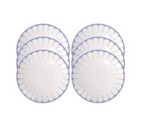 Villeroy & Boch - Fleur bleu - Set di 6 piatti da dessert, piatti piccoli per colazione, dessert e snack, piatti da torta, lavabili in lavastoviglie e a prova di microonde, porcellana premium, blu